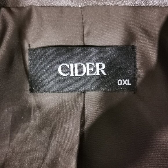 Chocolate Faux Leather Jacket Size 0XL NWOT #155 - Picture 3 of 4